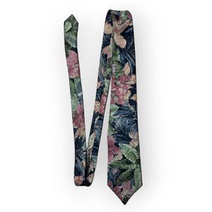 VTG McGregor Floral Green Blue Pink Cream Tie Mens Fancy Business Retro Wedding